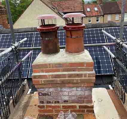 Chimney rebuild in Oxford