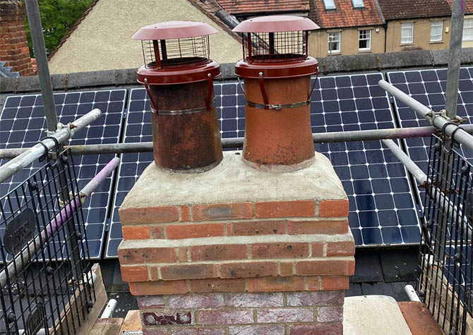 Chimney rebuild in Oxford complete