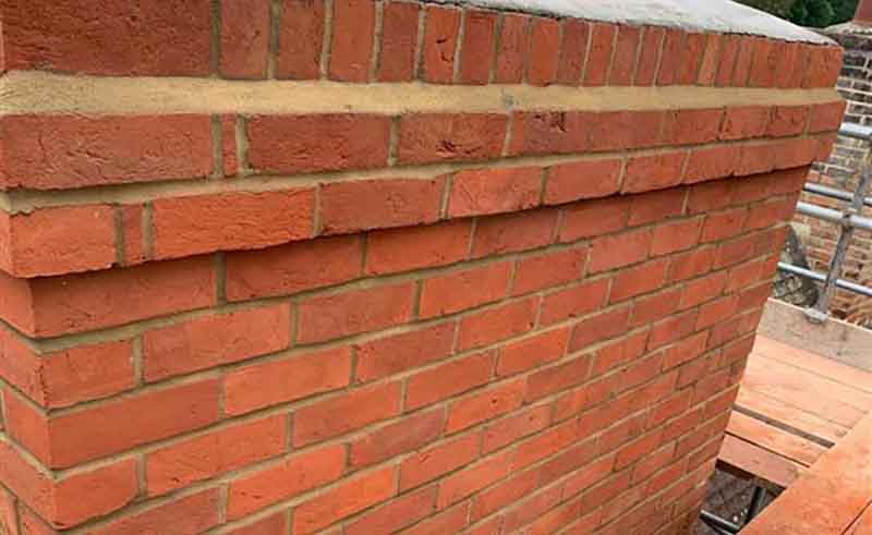 Repointing chimney stack brickwork