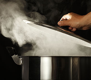 Cooking steam causing condensation