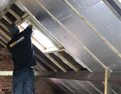 Insulation of pitched roof